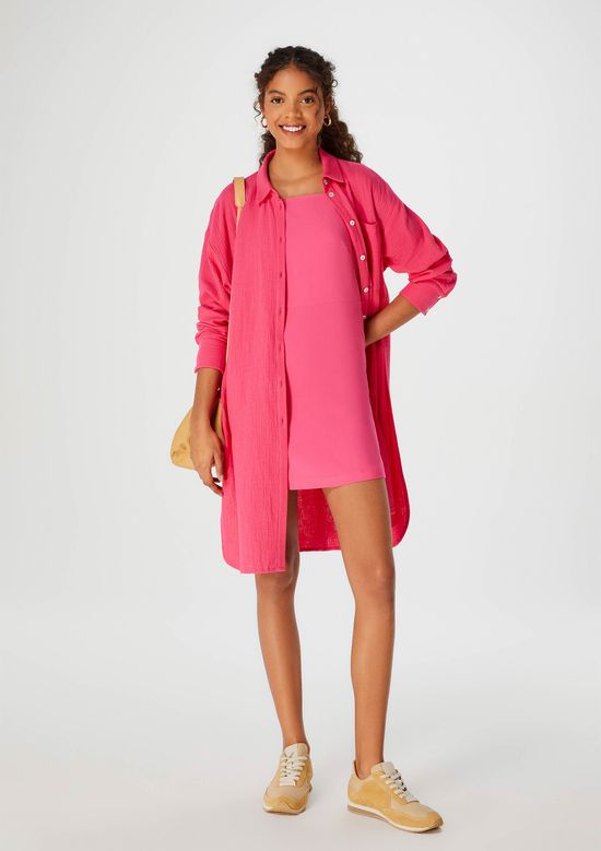 Foto do produto: Vestido Curto Com Alças E Costas Abertas - Rosa