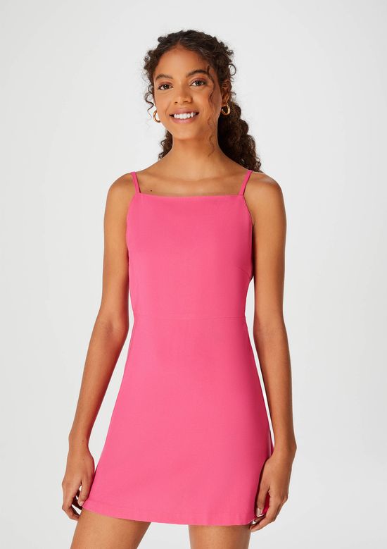 Foto do produto: Vestido Curto Com Alças E Costas Abertas - Rosa