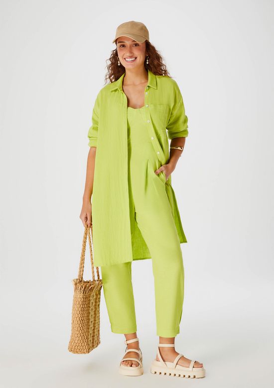 Foto do produto: Macacão Carrot Com Decote Princesa - Verde