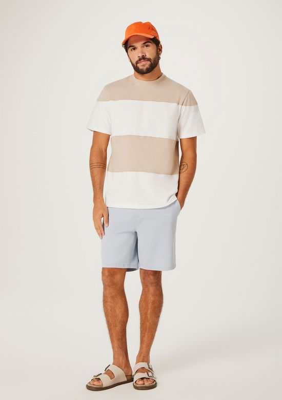 Foto do produto: Bermuda Masculina Reta Em Sarja - Azul