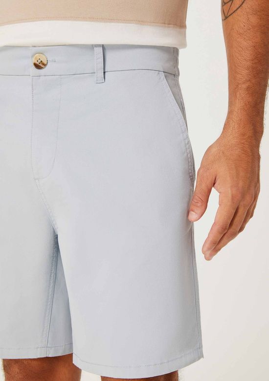 Foto do produto: Bermuda Masculina Reta Em Sarja - Azul