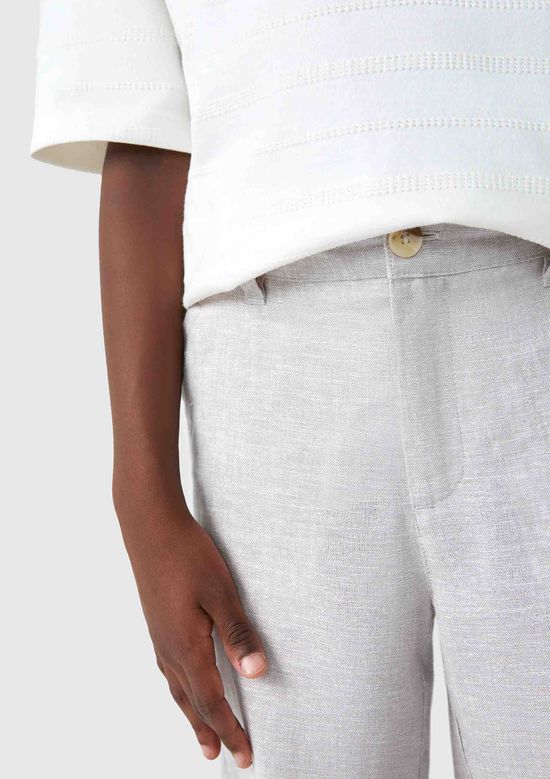 Foto do produto: Bermuda Social Infantil Menino Com Linho - Cinza