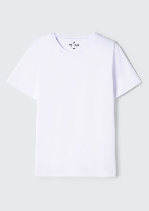 Camiseta Básica Infantil Menino Manga Curta Slim - Branco