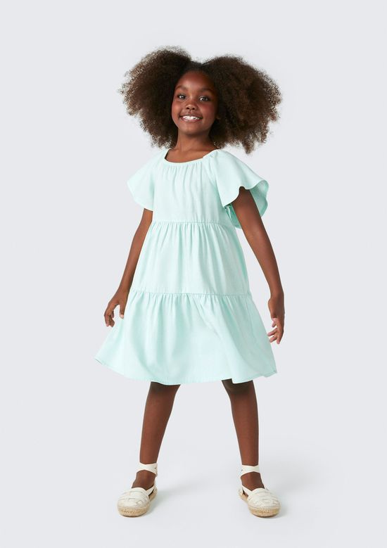 Foto do produto: Vestido Infantil Com Linho - Verde