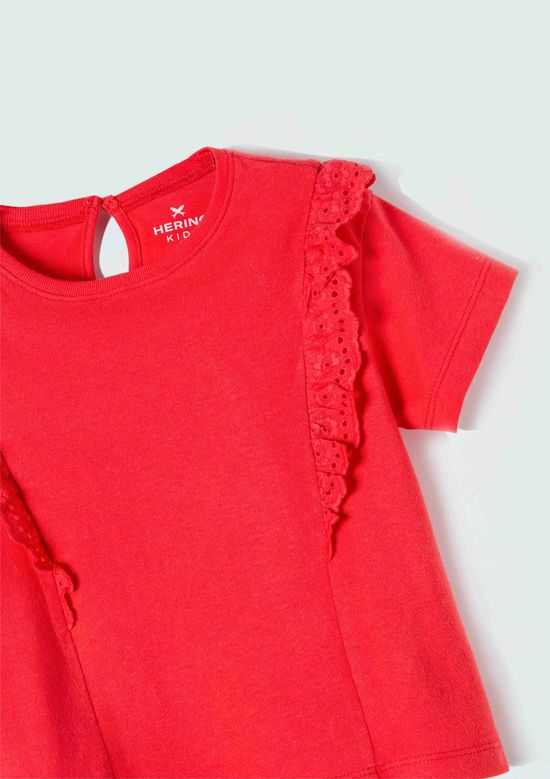 Foto do produto: Blusa Infantil Menina Toddler Com Laise - Vermelho