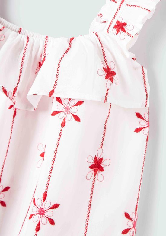 Foto do produto: Blusa Regata Infantil Menina Toddler Com Babados - Off White