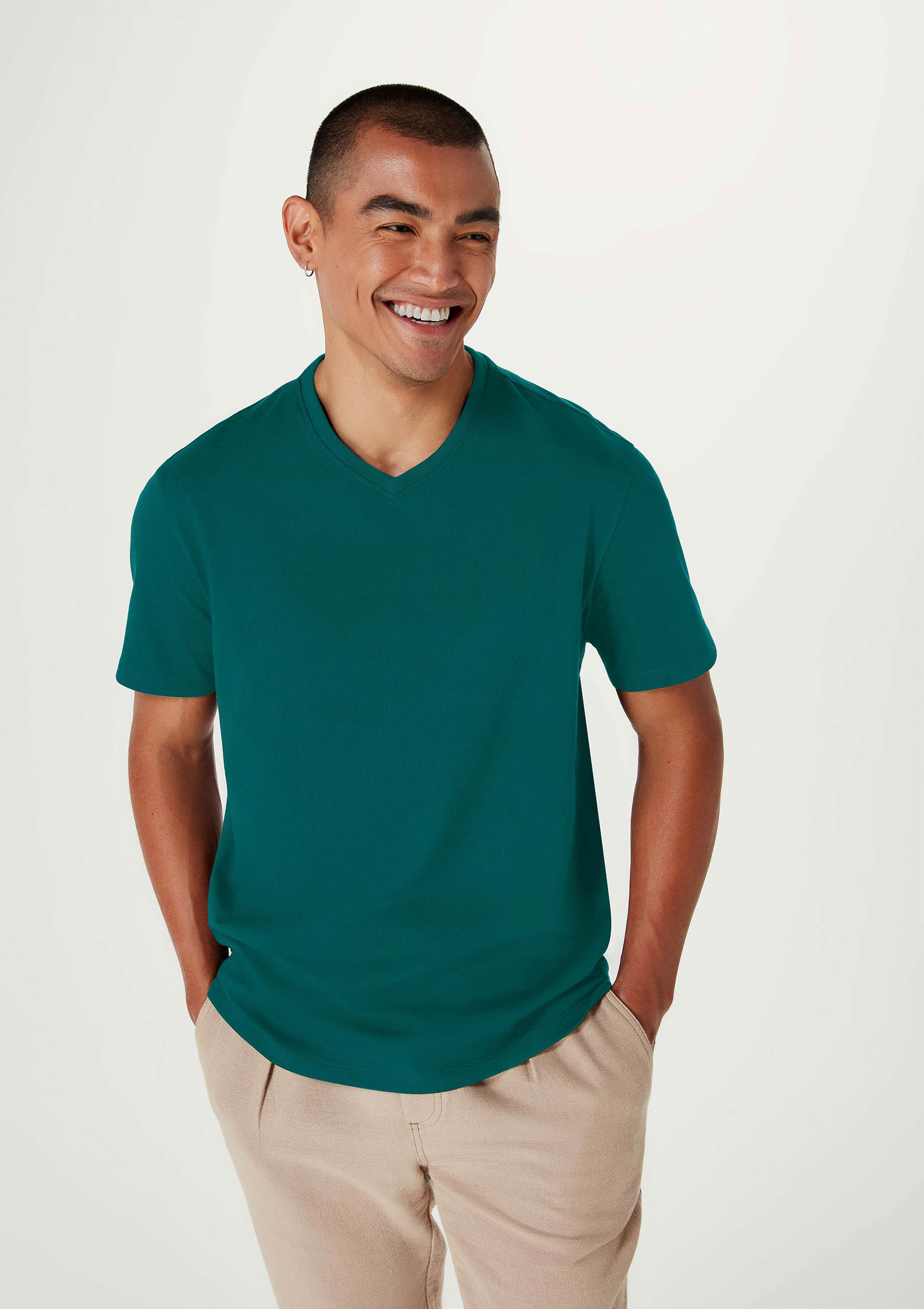 CamisetaBásicaMasculinaMangaCurtaComfortSuperCotton-Verde